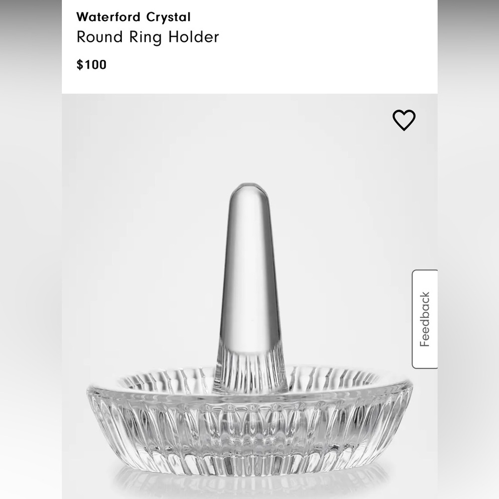 Waterford Crystal Heritage Ring Holder Round Ring Holder NEW!